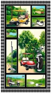 Green || Back Nine Golf Panel - 1391P-66 Green 24" x 42"