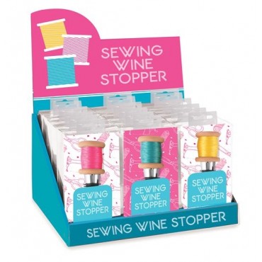 Sewing Wine Stopper - Yellow