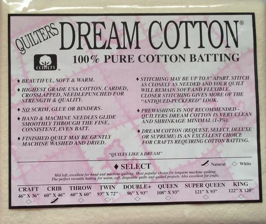 QD Crib Natural Batting