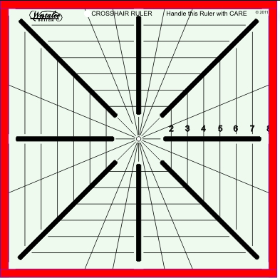 Westalee Crosshair Square 6 Point Template 12-1/2in