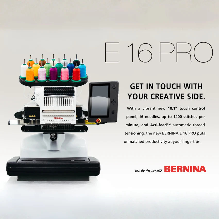 Bernina E 16 Pro Multineedle Embroidery Machine
