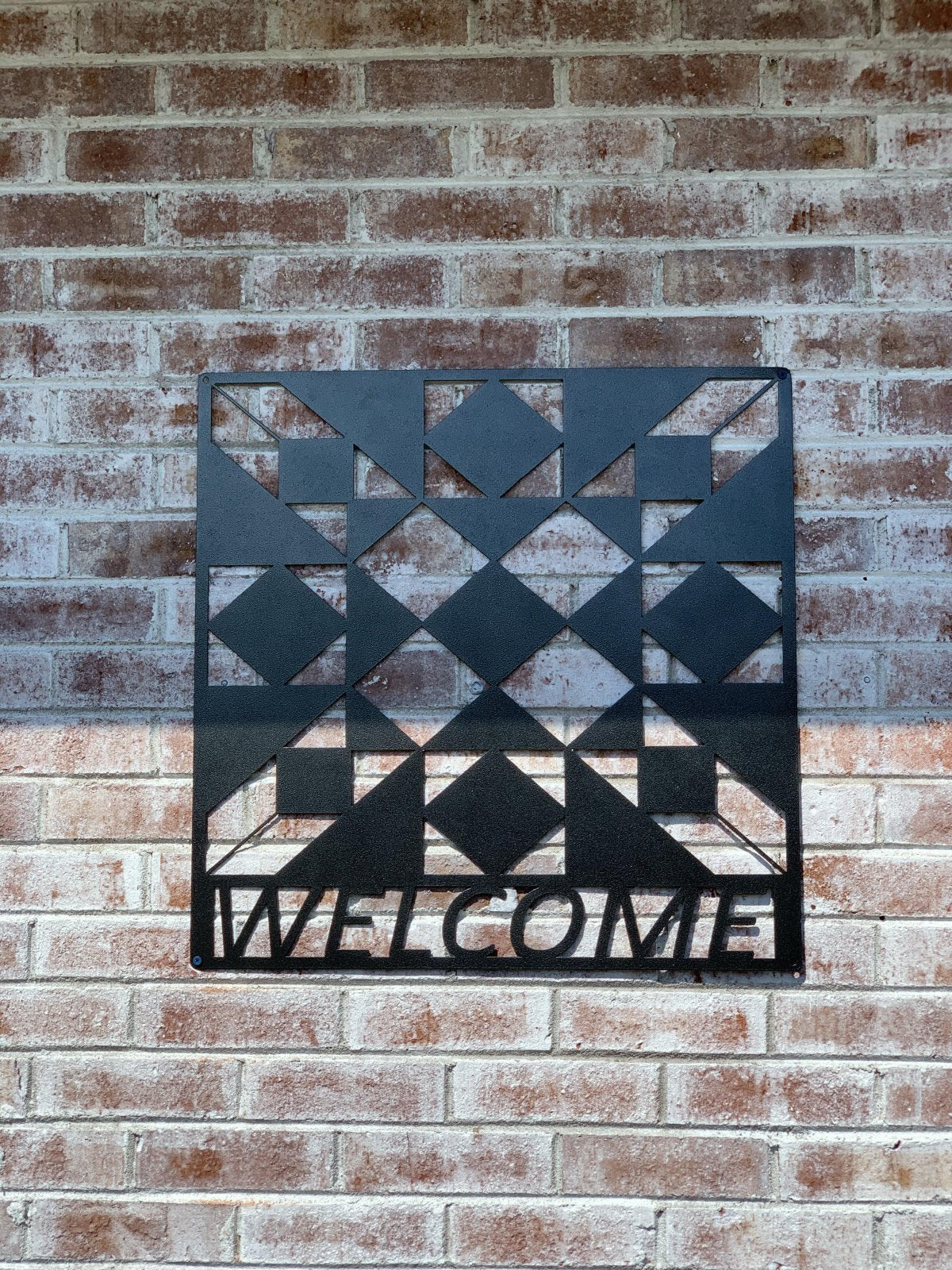 24 x 24 Welcome Metal Barn Quilt Sign