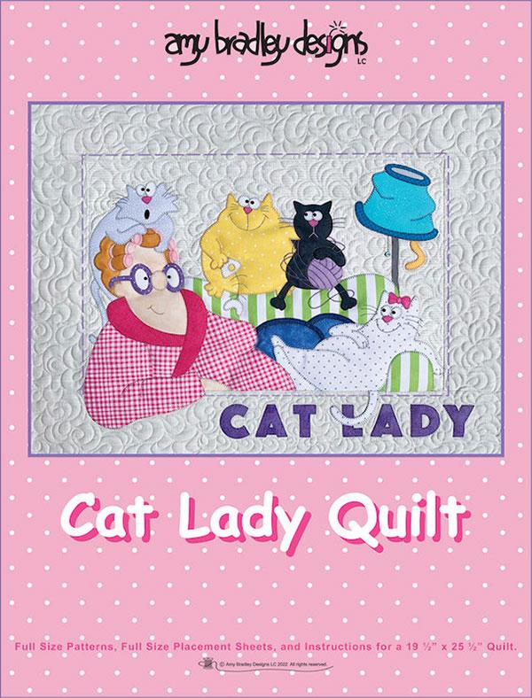 Cat Lady Applique Pattern