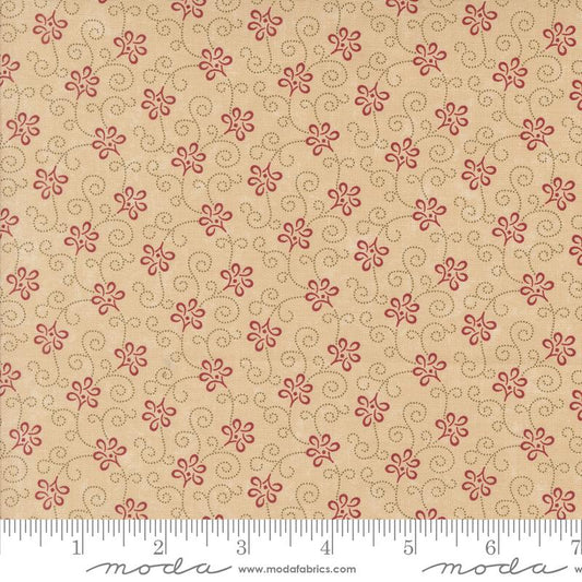 A Vintage Christmas Dainty Floral Tan