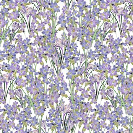 Spring Garden Purple Digital Floral
