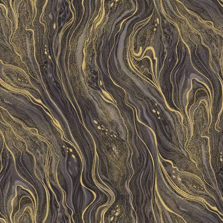 Silver & Gold Iron Abstract Marbling