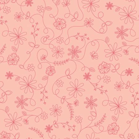 Vintage Flora Pink Swirl Floral
