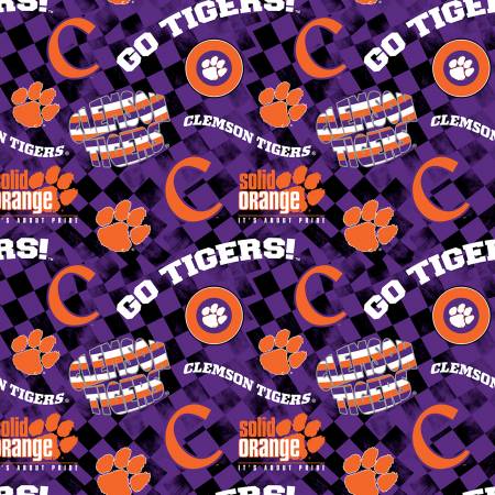 Clemson Check allover-Cotton