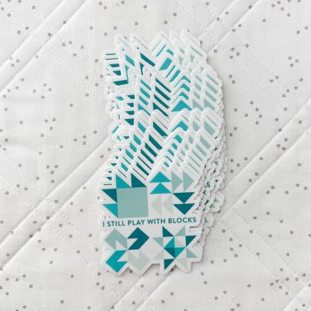 Play With Blocks Sticker Teal