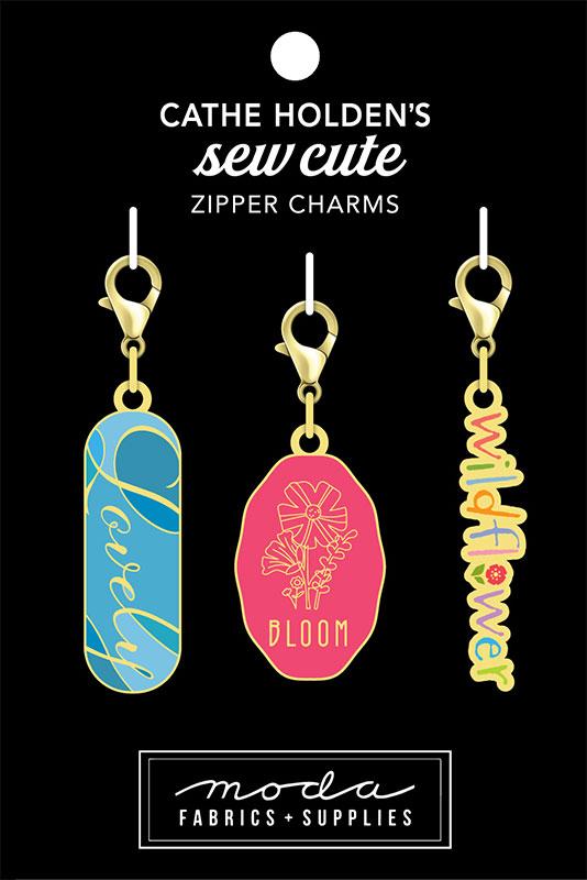 Lovely Bloom Flower Zip Pull 2ct