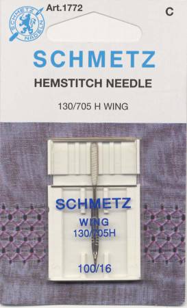 SCHMETZ 1772 16/100 Hemstitch Wing Needle