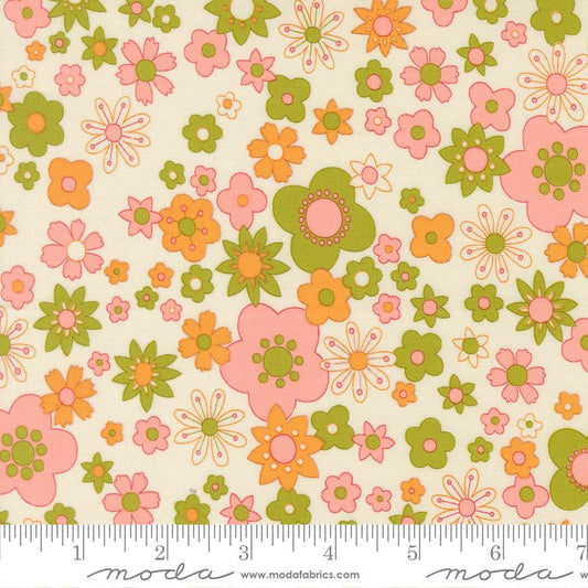 Happy Daze Cloud Retro Flowers