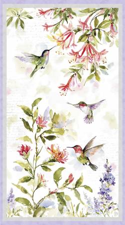 Hummingbird Floral 24" x 44" Multi Large Panel
