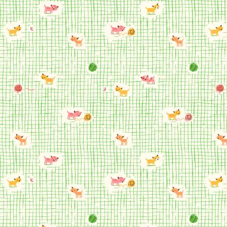 Studio Edit Green Kitten Plaid