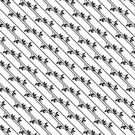 Shadow Blooms White Diagonal Vines