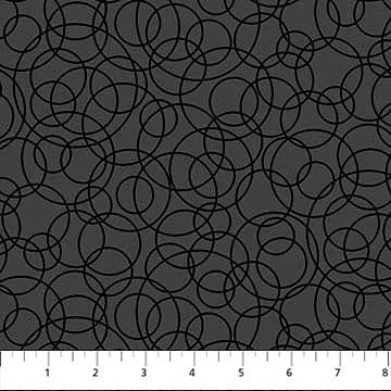 Basically Black & White Tangled Circles Black