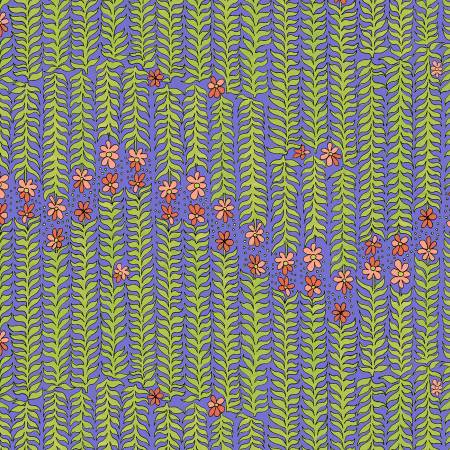 Flowers on Main Periwinkle Stem to Stem