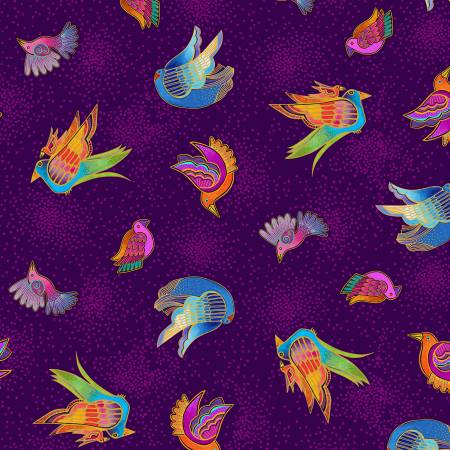 Fantasticats Dark Purple Digital Birds