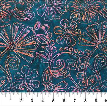 Boho Spirit Floral Peacock Blue