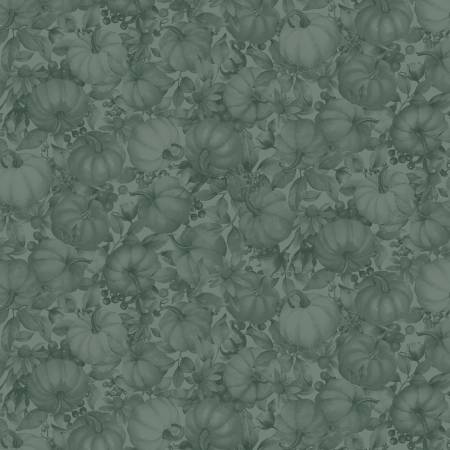 Bountiful Tonal Pumpkins Teal