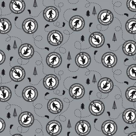 Sasquatch In Cotton Polin Color Gray Digitally Printed CP10980-GRAY