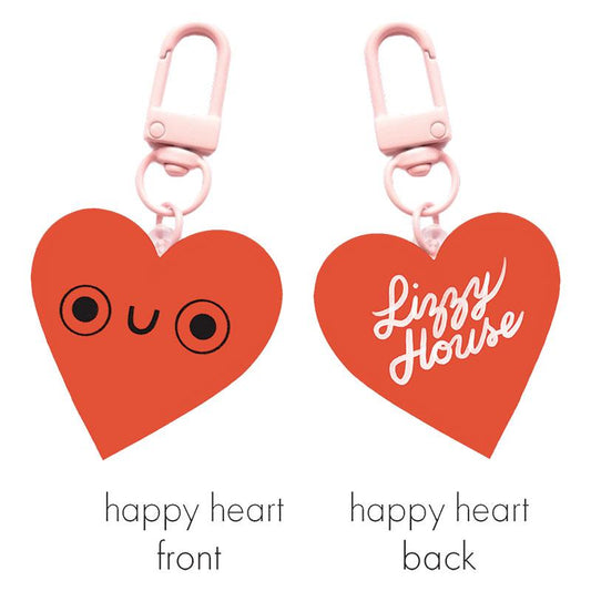 Zipper Gltr Charm Happy Heart LHFVZ003 Lizzy House#1