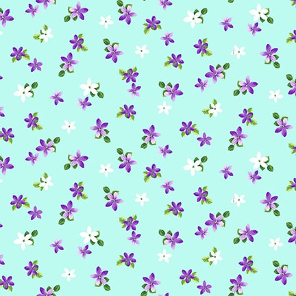 Splendid Path Ditsy Floral Aqua