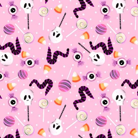 Ghostly Greetings Pink Halloween Candy