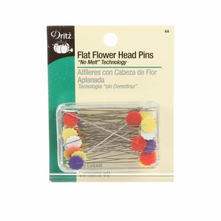 Flower Head Pin 50ct Multi Color