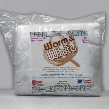 Batting Warm & White Cotton 120in x 124in