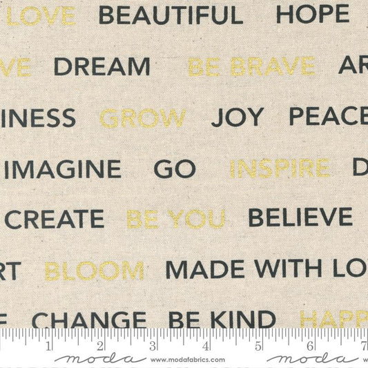 Gilded Mochi Linen Paper Gold Metallic Inspirational Words