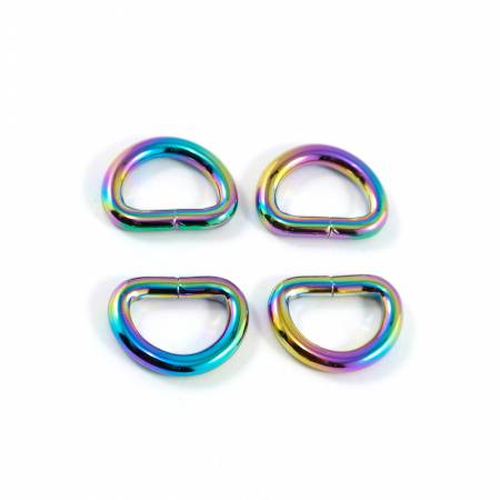 D-rings for 1/2in Straps Rainbow