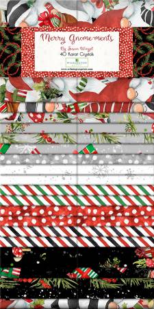 2-1/2in Strips Merry Gnome-ments, 40pcs