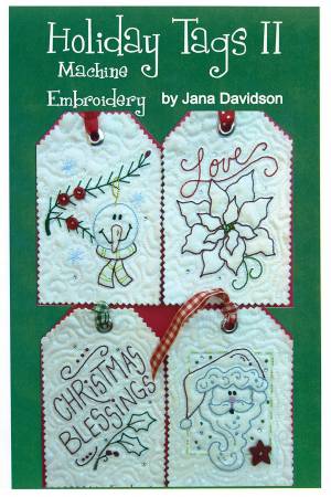 Holiday Tags II Machine Embroidery Pattern
