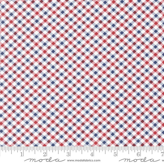 Star Spangled Patriotic Red White & Blue Plaid