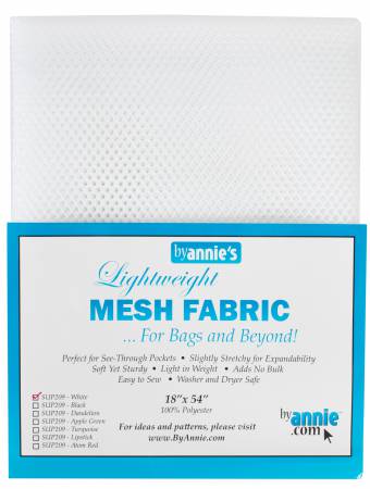 Lightweight Mesh Fabric - White 18in x 54in