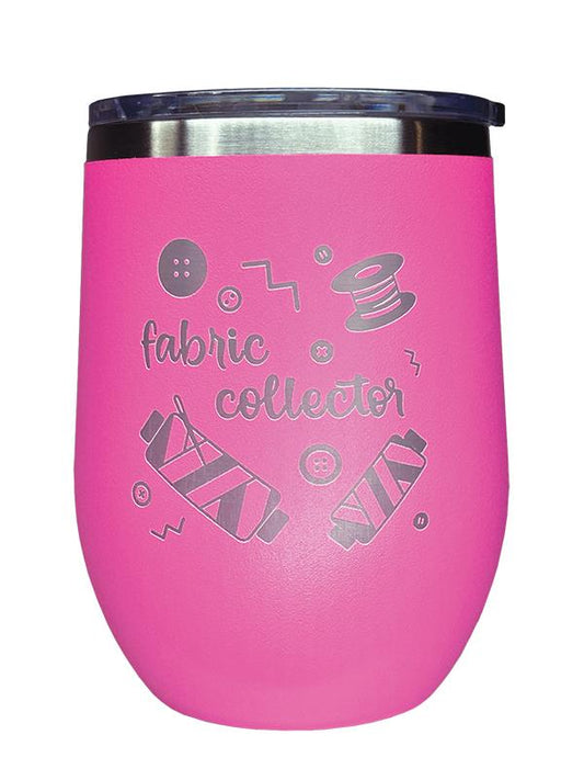Tumbler || 12oz || Hot Pink || Fabric Collector