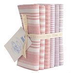 Tilda Woven Tea Towel FQB 6pc 20x22in Red Plum
