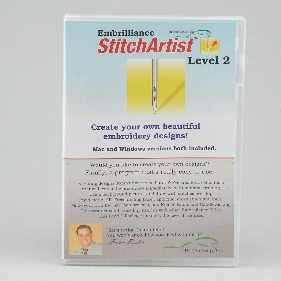 Stitch Artist L2 Software Embrilliance Level Two Embrilliance Level Two