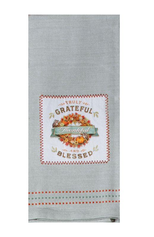 Tea Towel Grateful Blessed