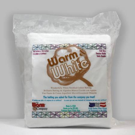 Batting Warm & White Cotton 90in x 96in