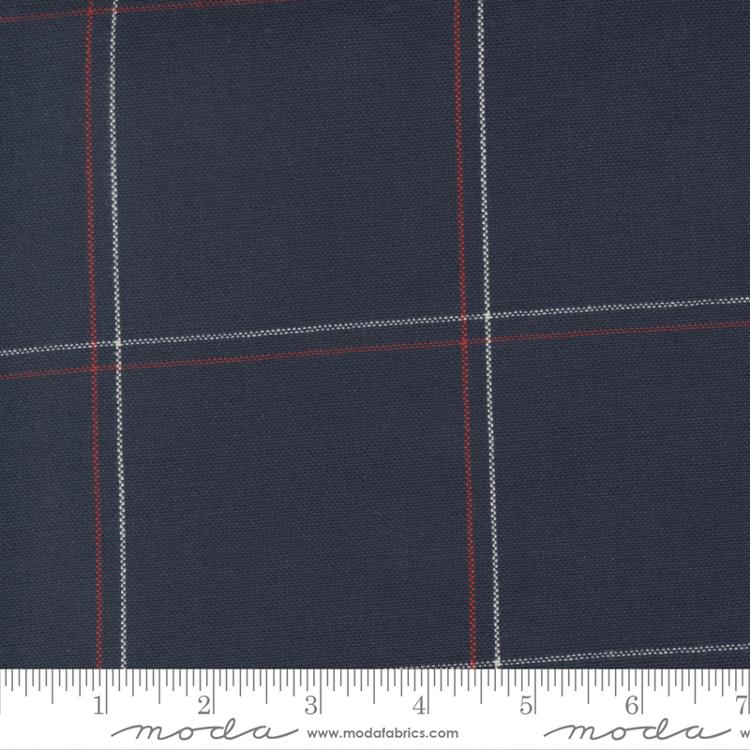 Americana Window Pane Navy Moda Toweling 16"