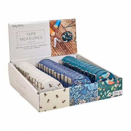 Retractable Tape Measures - Bee, Bird, or Floral Woodblock