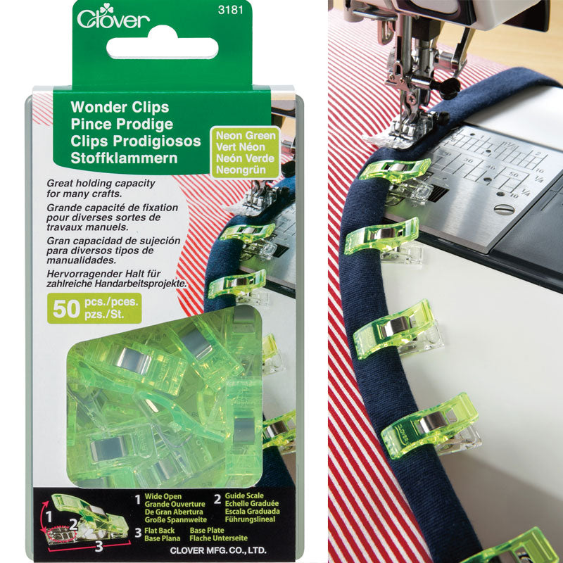 Wonder Clips Neon Green - 50 pcs