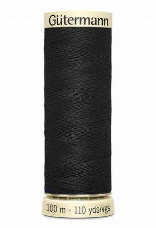 Gutermann Black Sew-all Polyester All Purpose Thread 100m/110yds