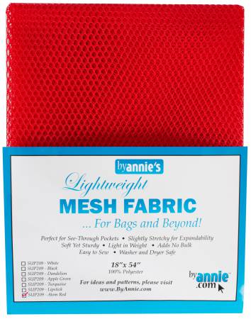 Lightweight Mesh Fabric - Atom Red 18in x 54in