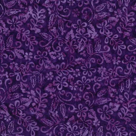 Purple Plumeria Batik