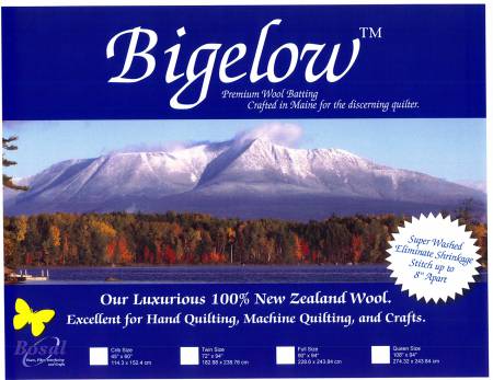 Bigelow 100% Wool Batting 45in x 60in