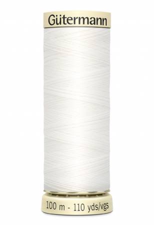 Gutermann Nu White Sew-all Polyester All Purpose Thread 100m/110yds