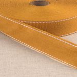 100% Cotton Webbing with Stitches Mustard